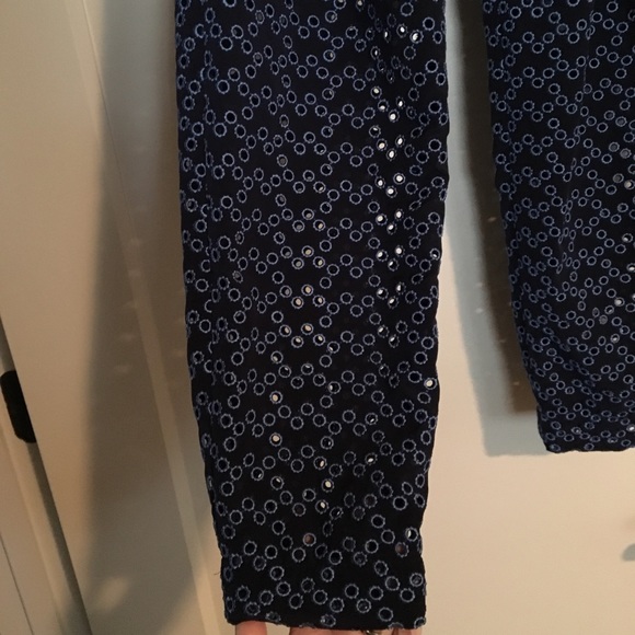 A-K-R-I-S punto embroidered eyehole pants - Picture 3 of 7